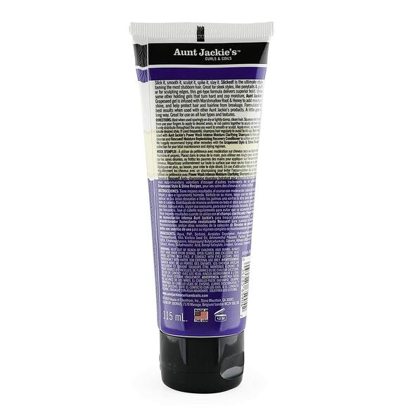 Aunt Jackie's SLICKED Flexible Styling Glue- Grapeseed Style & Shine 4oz - Picture 3 of 12